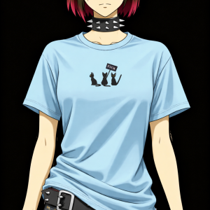 Cat Neko Protest Unisex Embroidered T-Shirt