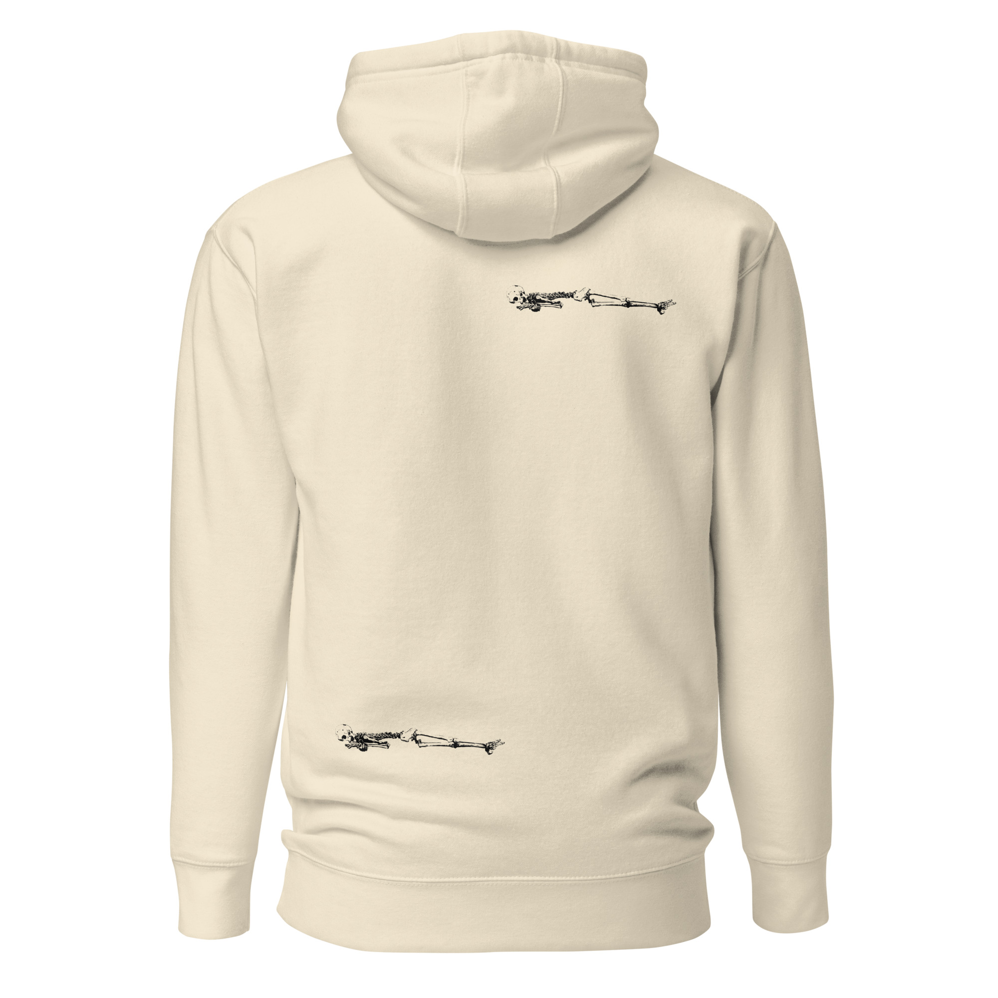 Sleepy Skeleton Embroidery Large center and Back Print Unisex Hoodie 13 Sleepy Skeleton Embroidery Large center and Back Print Unisex Hoodie