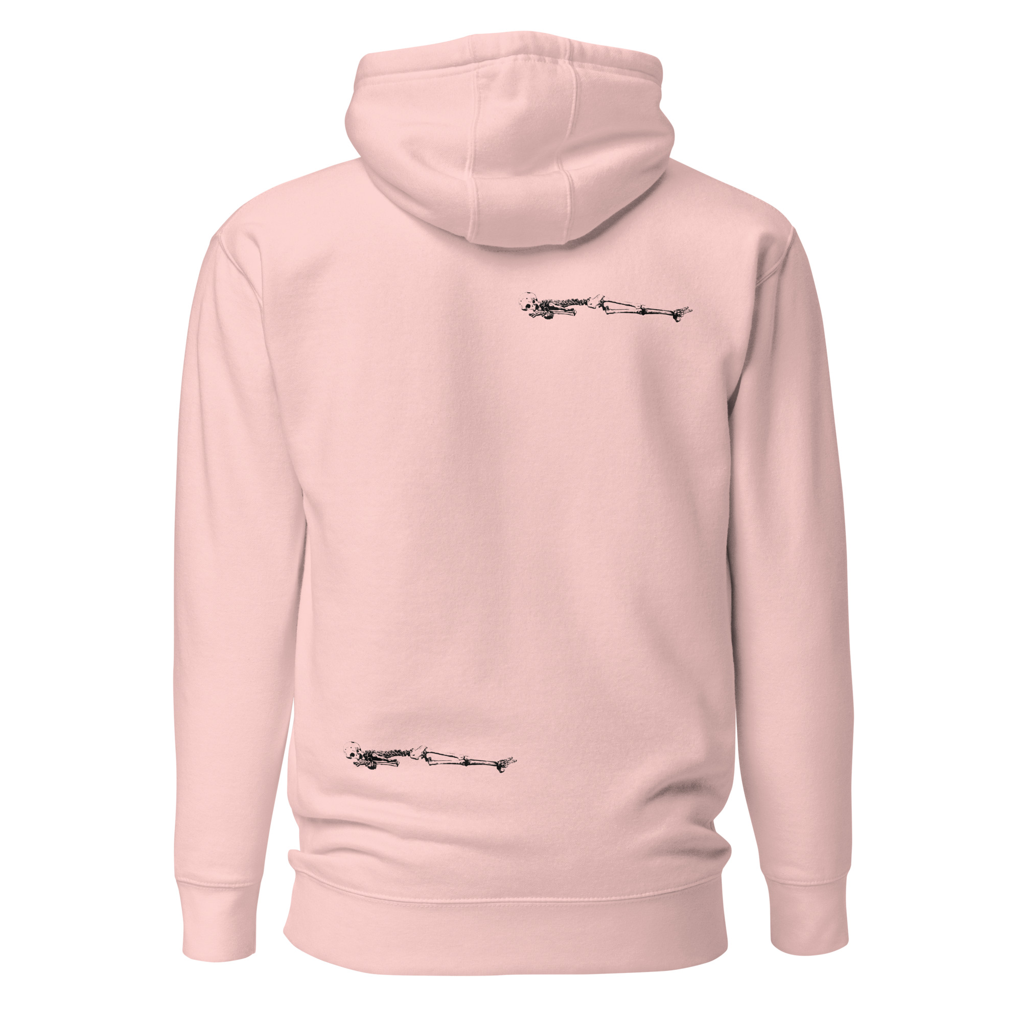 Sleepy Skeleton Embroidery Large center and Back Print Unisex Hoodie 7 Sleepy Skeleton Embroidery Large center and Back Print Unisex Hoodie