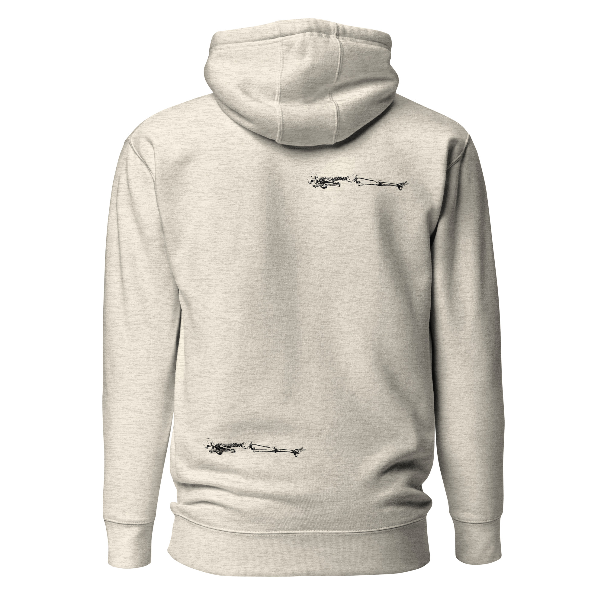 Sleepy Skeleton Embroidery Large center and Back Print Unisex Hoodie 14 Sleepy Skeleton Embroidery Large center and Back Print Unisex Hoodie