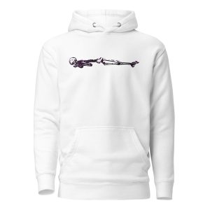 Sleepy Skeleton Embroidery Large center and Back Print Unisex Hoodie Sleepy Skeleton Embroidery Large center and Back Print Unisex Hoodie