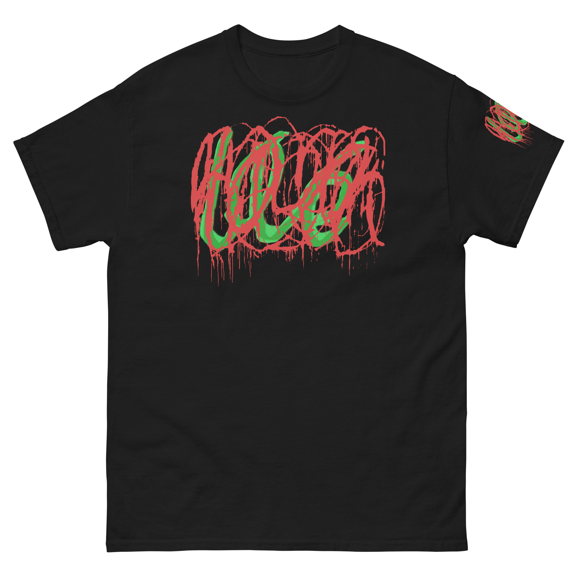 Love Red Green T-shirt Front Back Outside Label and Sleeve Print 2 Love Red Green T-shirt