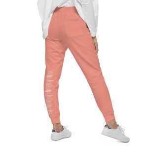 Erotica Unisex Fleece Sweatpants Left front print and Back Right print