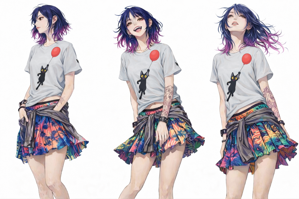 Cat Neko Flying Oversized T-shirt
